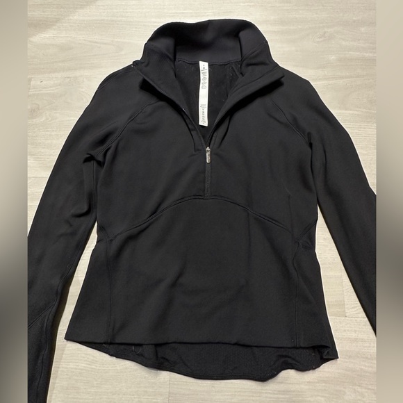 lululemon black quarter zip long sleeve shirt - Picture 1 of 3